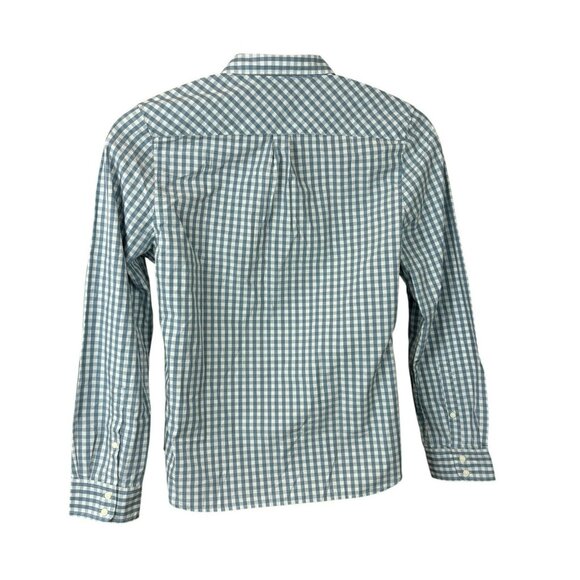 UNTUCKIT Crispo Blue Check Shirt Button Front Gingham Blouse - Picture 5 of 5